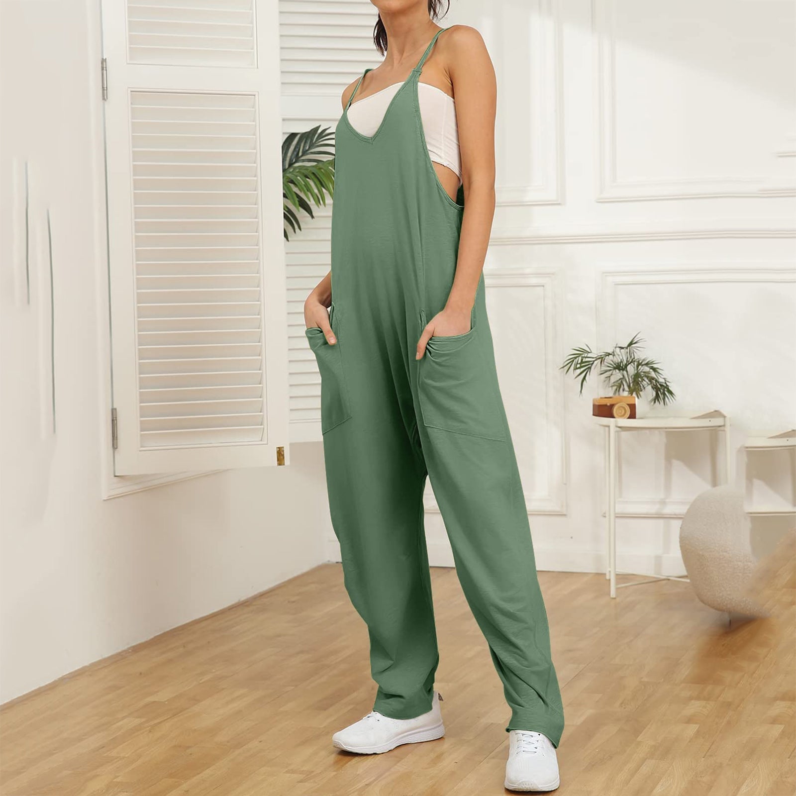 JUMPR - Jumpsuit with wide legs and pockets