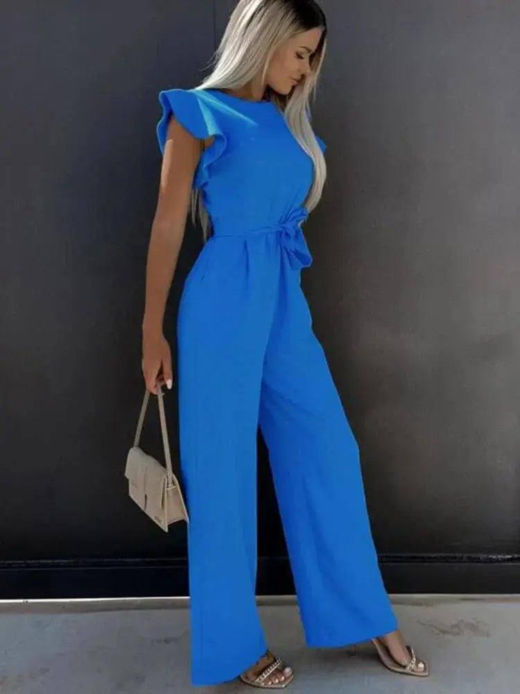 Luxurious Jumpsuit with Bow for Elegant Evening Wear