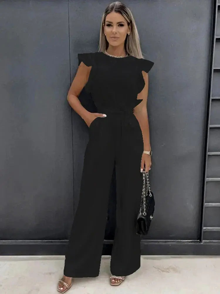 Luxurious Jumpsuit with Bow for Elegant Evening Wear
