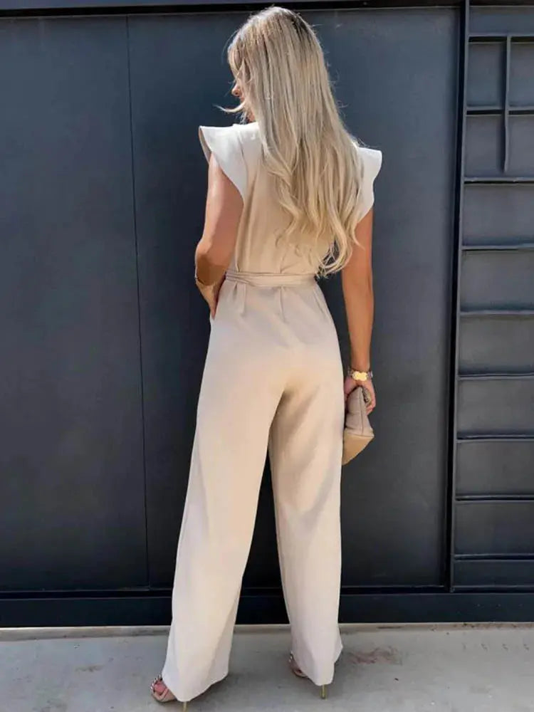 Luxurious Jumpsuit with Bow for Elegant Evening Wear