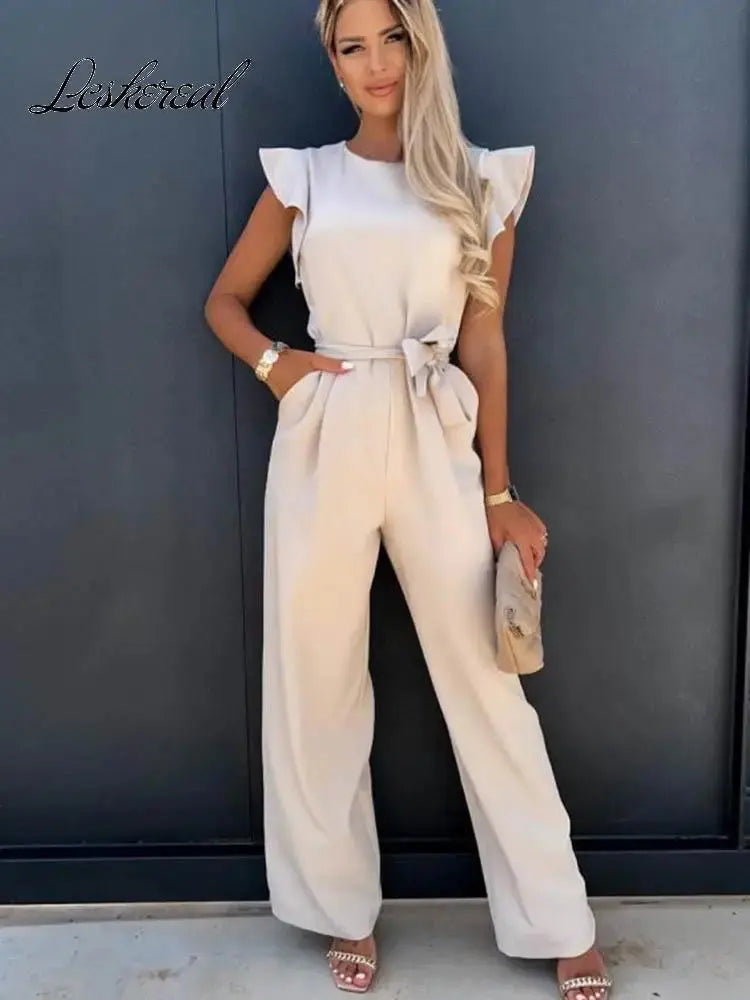 Luxurious Jumpsuit with Bow for Elegant Evening Wear