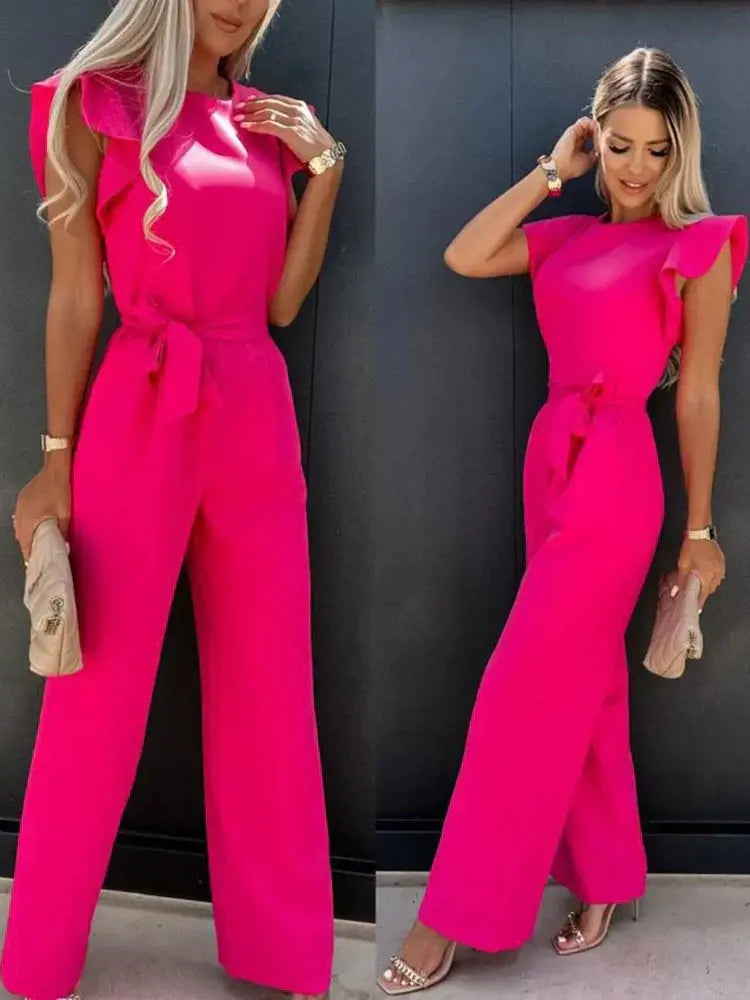 Luxurious Jumpsuit with Bow for Elegant Evening Wear