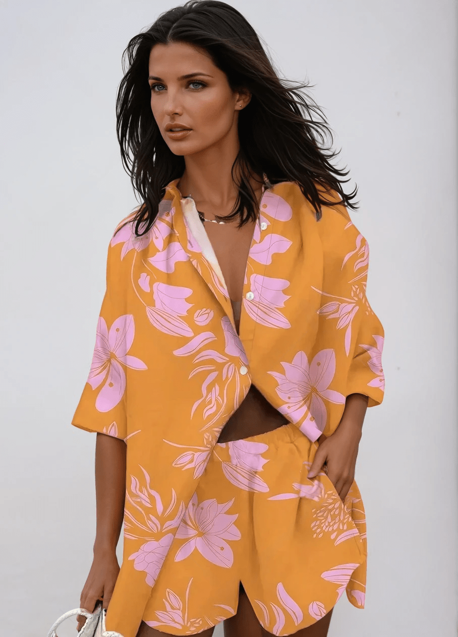 Eden - Casual and Comfortable Blouse and Shorts Set