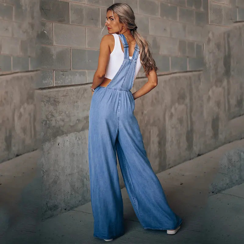 Stylish Denim Jumpsuit for Women - Casual Chic Outfit