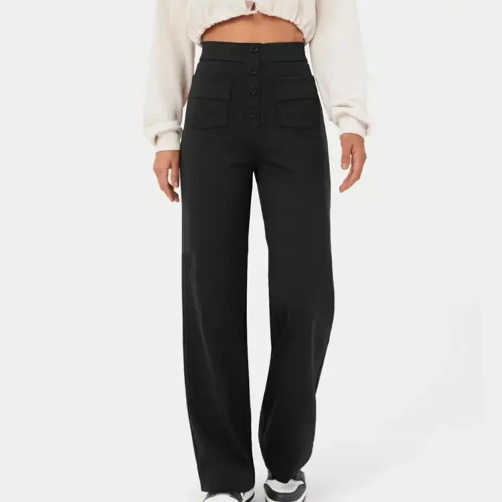 SKIBLE- Comfy High-Waist Wide Leg Stretch Trousers