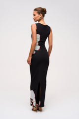 Solar Burst Cutout Maxi Dress