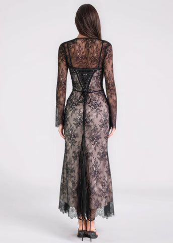 AUREA  long  lace dress with