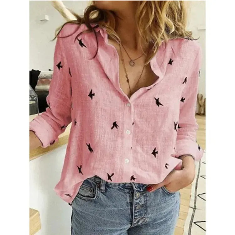Casual Button-Down Blouse for Everyday Elegance Style