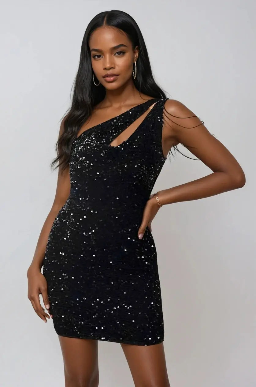 Glam Sequin Sleeveless Mini Dress for Stunning Nights Out