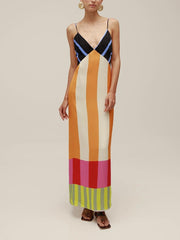 Paloma Multicolor Stripe Maxi Dress