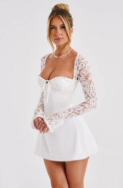 Lace Sleeve Mini Jurk Lovestylo
