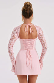 Lace Sleeve Mini Jurk Lovestylo