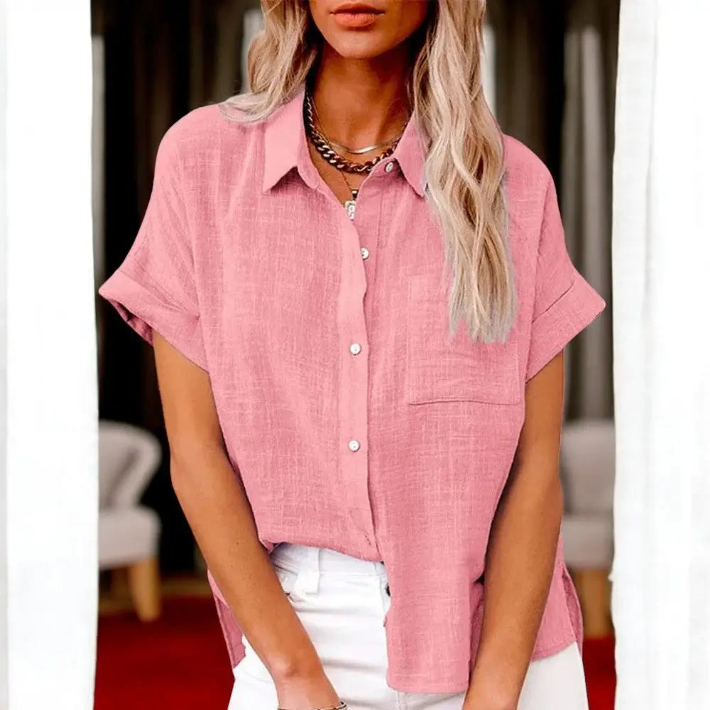 Linen Button-Up Shirt – Chic Casual Top for Effortless Style