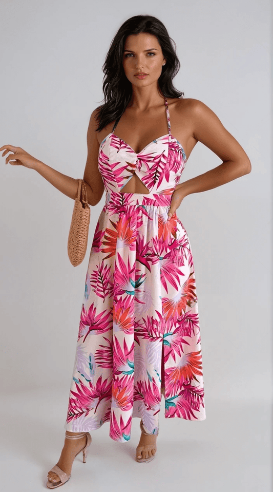 Elegant Backless Split Dress for Chic and Airy Summer Style