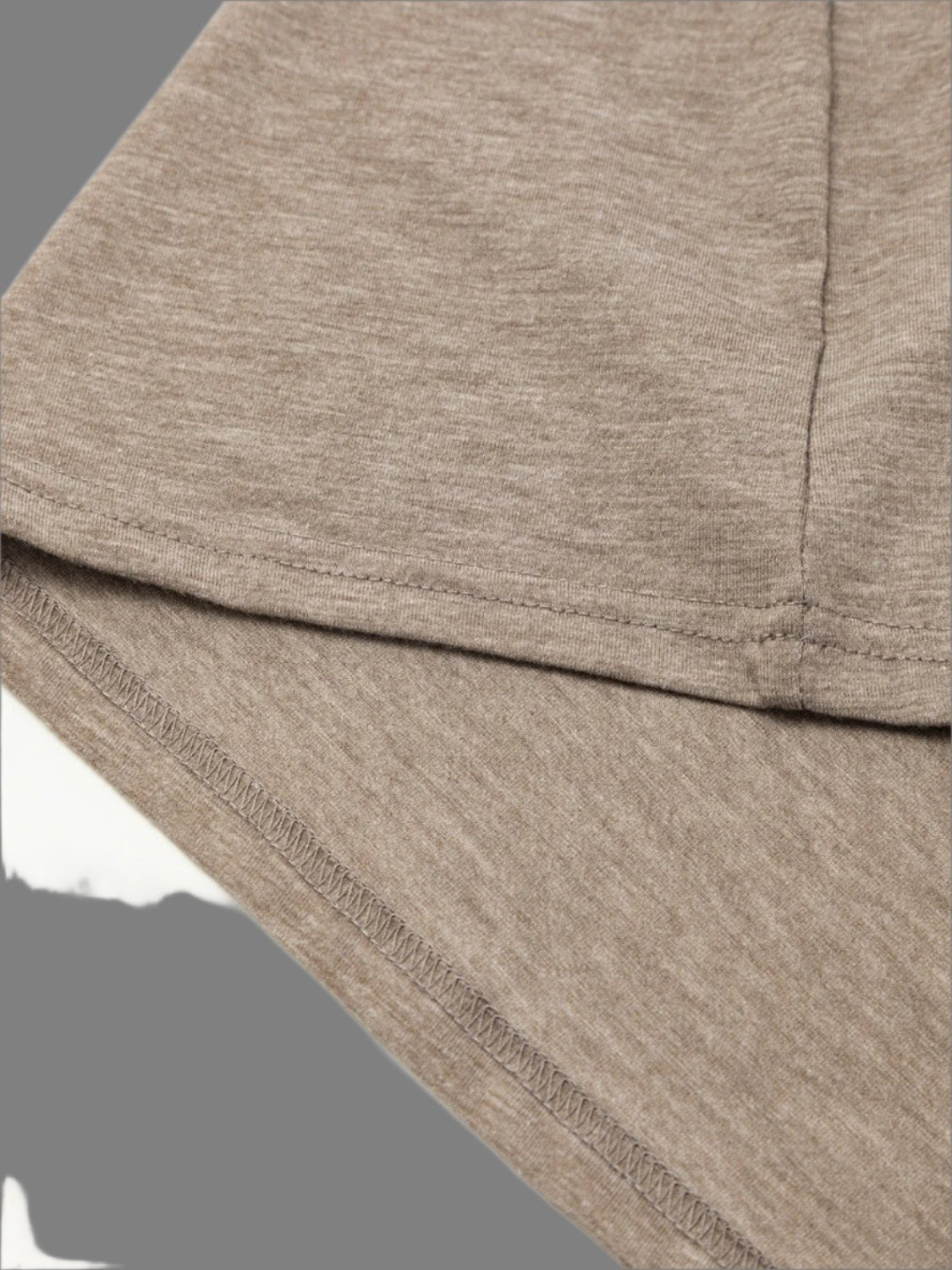 Mini Dress with Round Neck and Visible Seams - Casual Elegance and Comfort