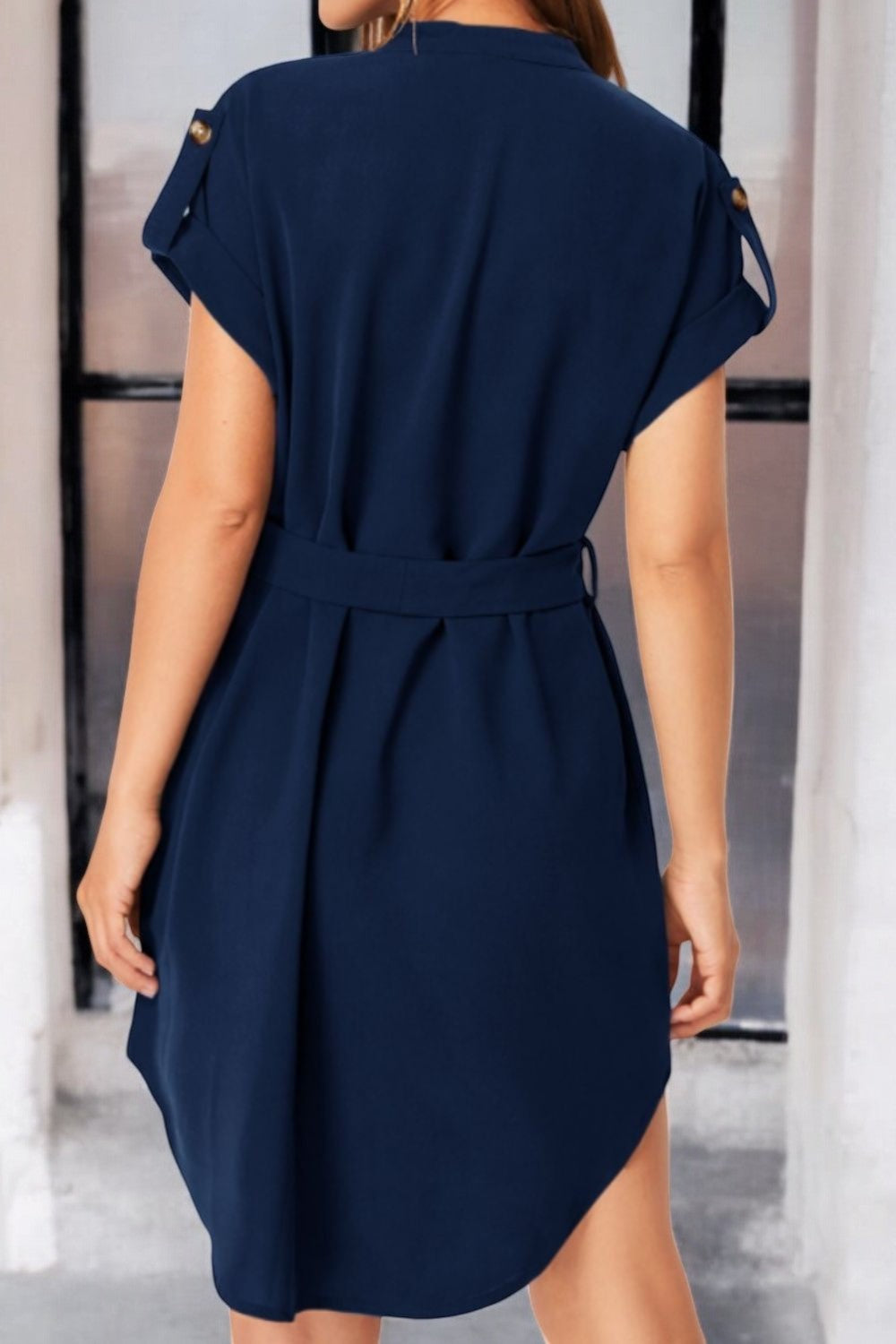 Chic Summer Dress with Tied Notch Sleeves for Effortless Style