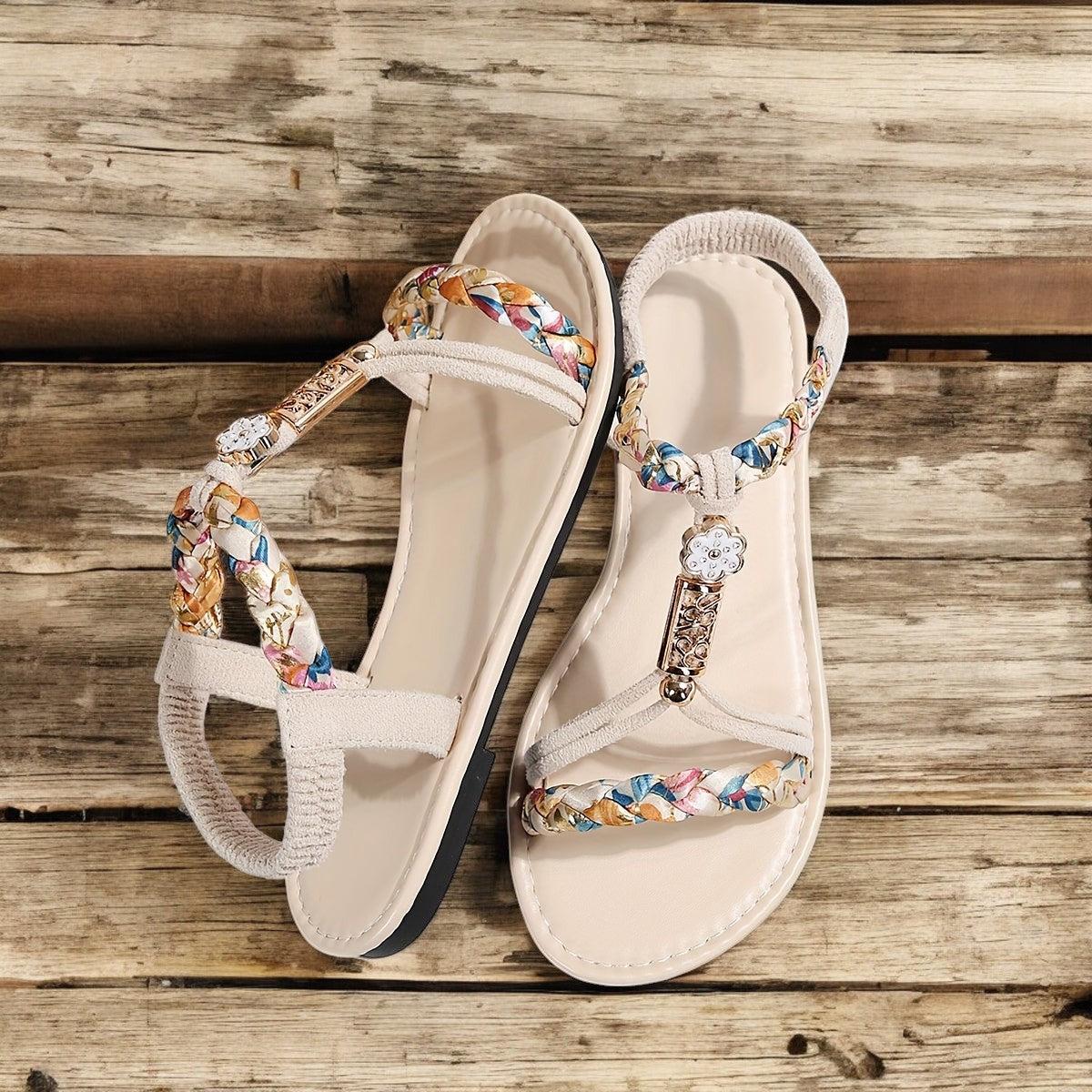 Woven Sandals for Women - Stylish Summer Comfort with Durable Sole