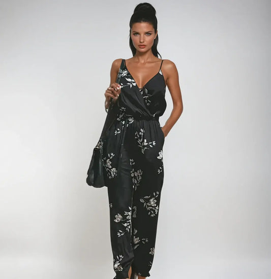 Printed Chic Jumpsuit Romper for Effortless Summer Style