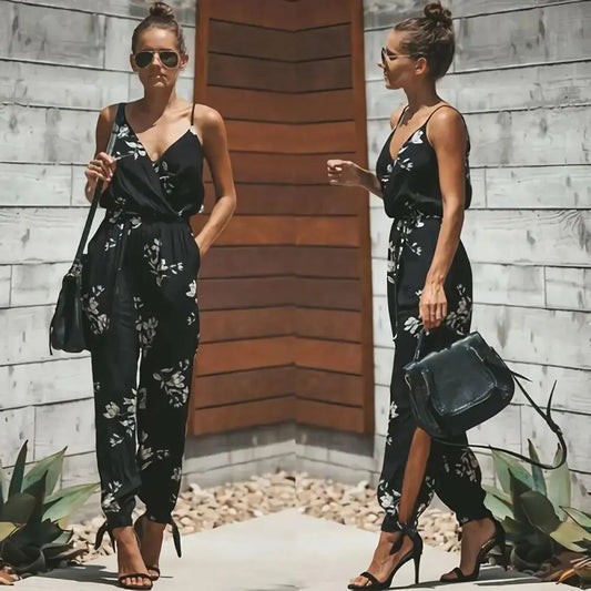 Printed Chic Jumpsuit Romper for Effortless Summer Style