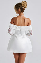 Lace Sleeve Off-Shoulder Mini Dress