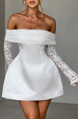 Lace Sleeve Off-Shoulder Mini Dress