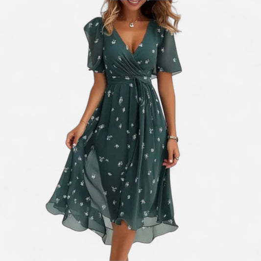 Elegante Abito da Donna con Scollo a V per Primavera e Estate – Femke