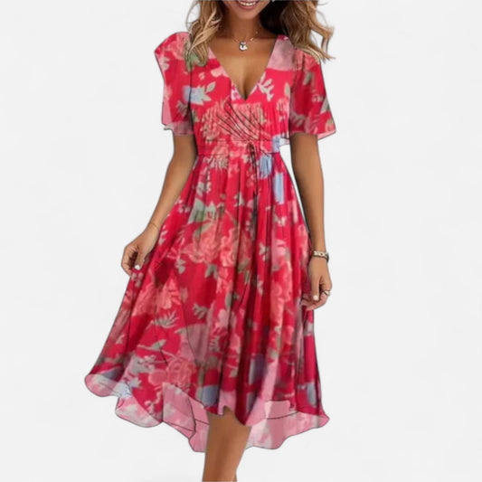 Elegante Abito da Donna con Scollo a V per Primavera e Estate – Femke