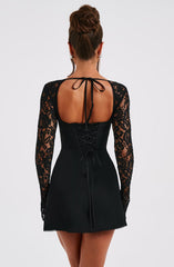 Lace Sleeve Mini Dress