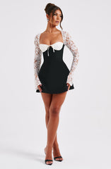 Lace Sleeve Mini Dress