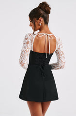 Lace Sleeve Mini Dress