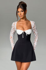 Lace Sleeve Mini Dress