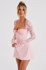 Lace Sleeve Mini Dress