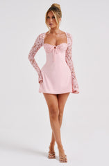 Lace Sleeve Mini Dress