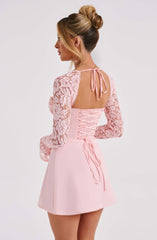 Lace Sleeve Mini Dress