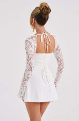 Lace Sleeve Mini Dress