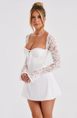 Lace Sleeve Mini Dress