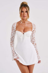 Lace Sleeve Mini Dress