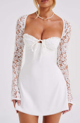 Lace Sleeve Mini Dress