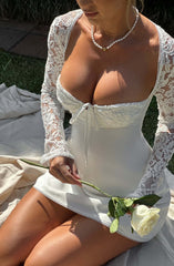 Lace Sleeve Mini Dress