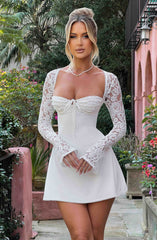 Lace Sleeve Mini Dress