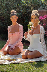 Lace Sleeve Mini Dress
