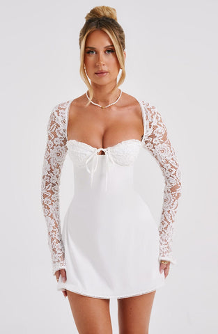 Lace Sleeve Mini Dress
