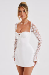 Lace Sleeve Mini Dress