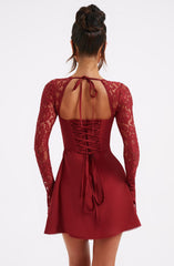 Lace Sleeve Mini Dress