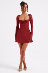 Lace Sleeve Mini Dress