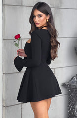 Sweetheart Long Sleeve Mini Dress
