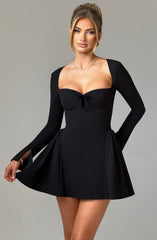Sweetheart Long Sleeve Mini Dress