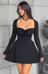 Sweetheart Long Sleeve Mini Dress