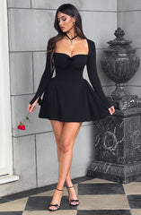 Sweetheart Long Sleeve Mini Dress
