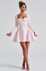 Sweetheart Long Sleeve Mini Dress